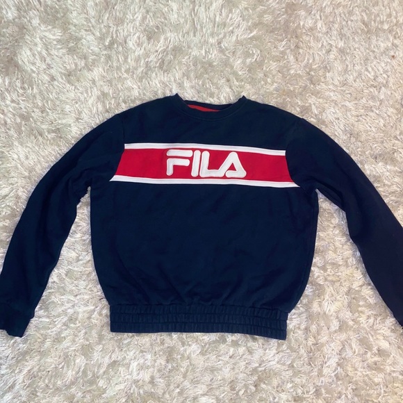 fila navy blue crewneck - Picture 1 of 2